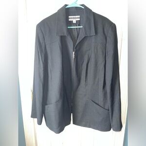 Vintage Amanda Smith II Pure Wool Zip up Jacket Size 22W # 2372